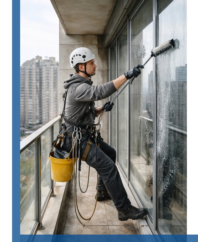 Профессиональная мойка балконного остекления в Серпухове