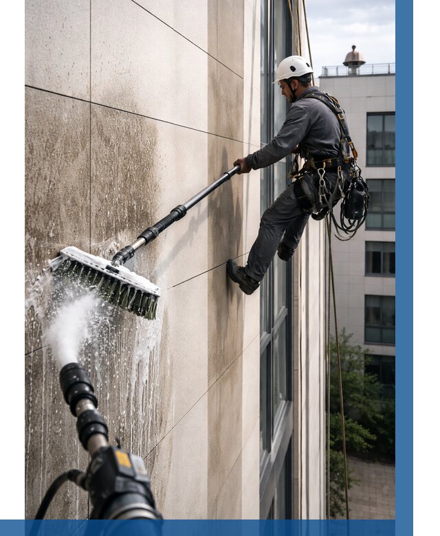 Мойка фасада из керамогранита в Серпухове от 305 р. | ВЫСОТНИК-Срп