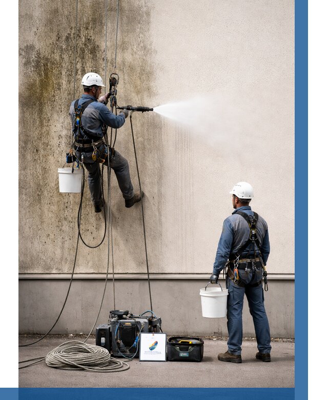 Очистка фасада от плесени в Серпухове от 305 р. | ВЫСОТНИК-Срп