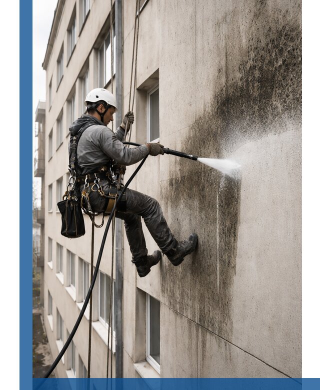 Профессиональная очистка фасадов от плесени в Серпухове