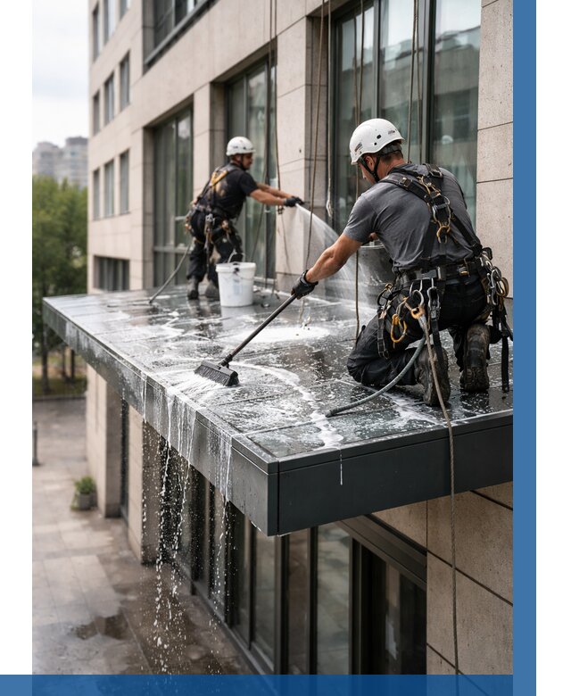 Мойка козырьков и навесов в Серпухове от 3556 р. | ВЫСОТНИК-Срп