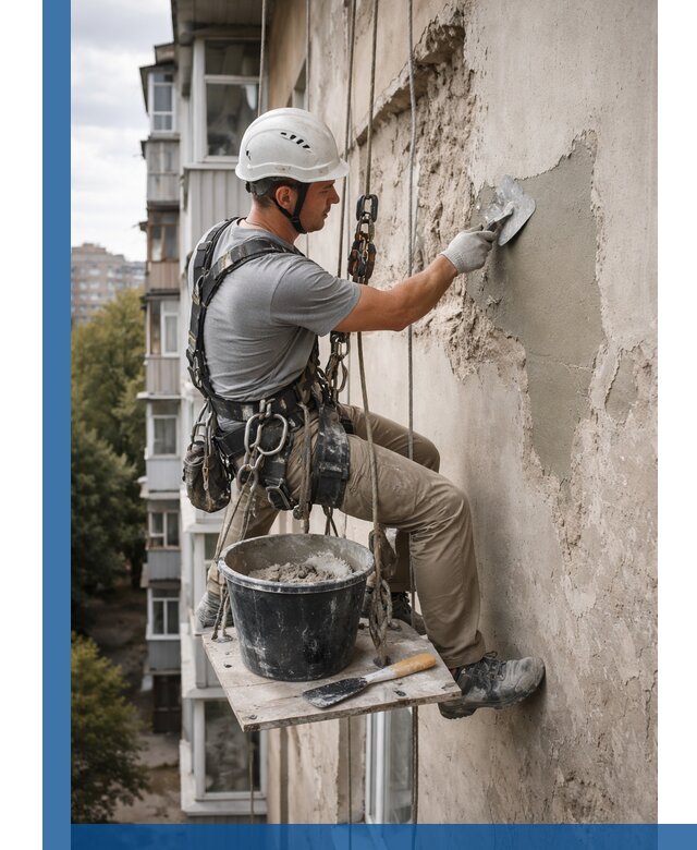 Восстановление фасадной штукатурки в Серпухове с гарантией качества