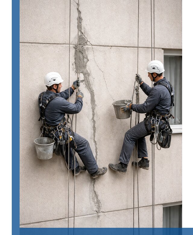 Заделка трещин на фасаде в Серпухове с гарантийным ремонтом