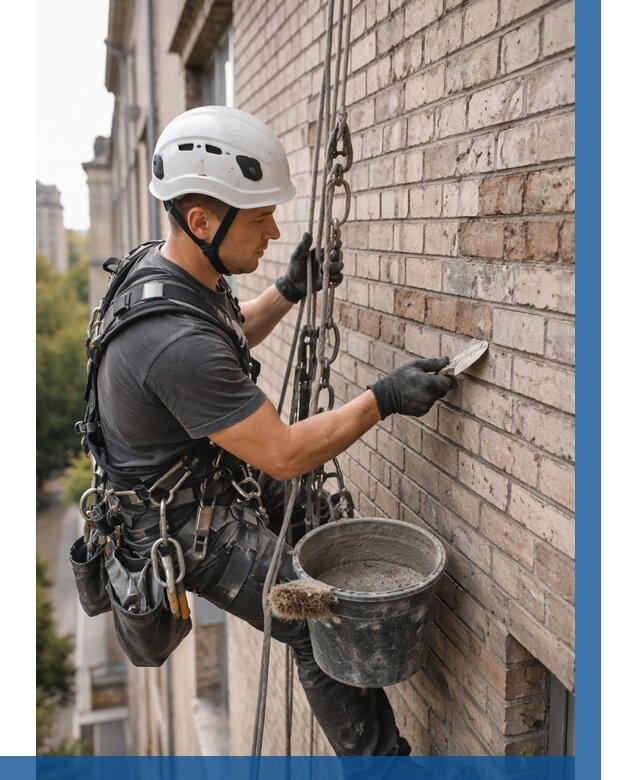 Ремонт кирпичной кладки фасада в Серпухове от 1829 р. | ВЫСОТНИК-Срп