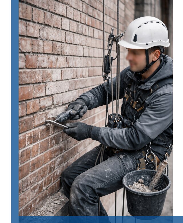 Расшивка кирпичных швов фасадов и стен, ремонт в Серпухове