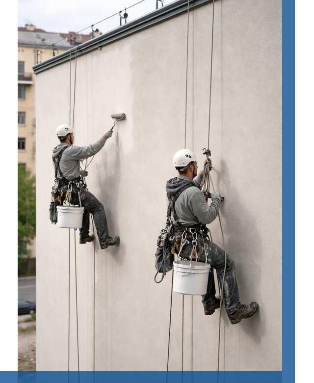 Покраска оштукатуренного фасада в Серпухове от 325 р. | ВЫСОТНИК-Срп