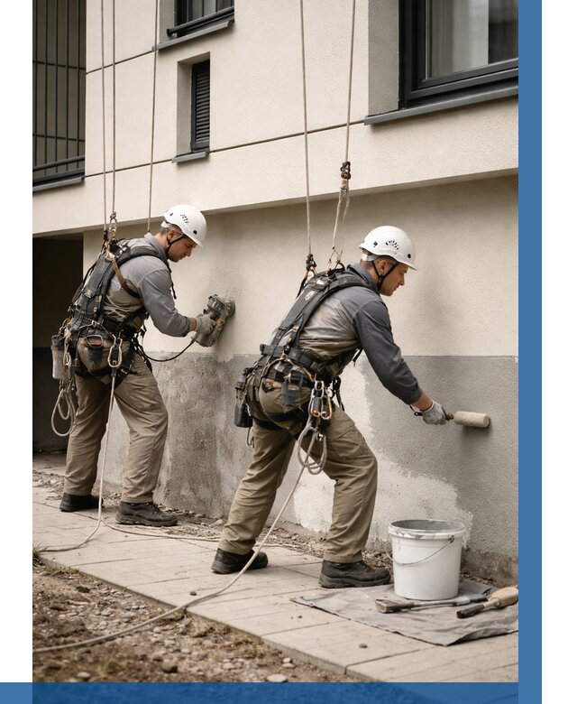 Окраска цоколя здания в Серпухове от 457 р. под ключ | ВЫСОТНИК-Срп