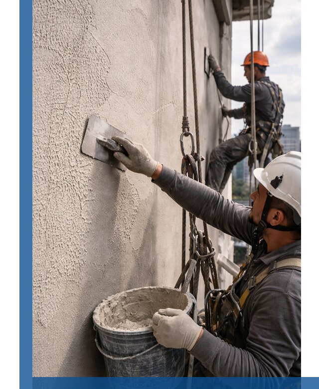 Декоративная штукатурка фасада с утеплением и защитой в Серпухове