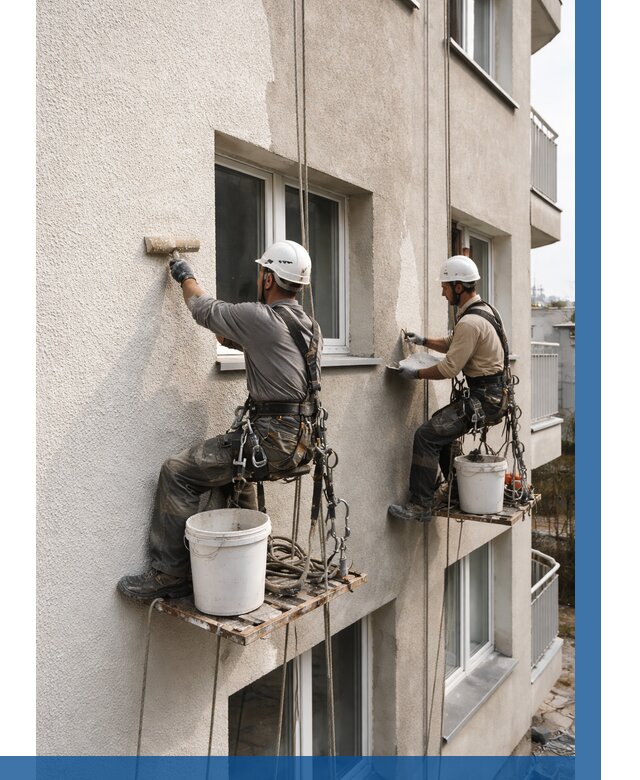 Нанесение короеда на фасад в Серпухове от 457 р. | ВЫСОТНИК-Срп