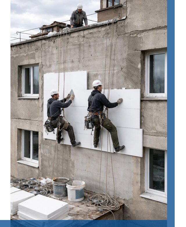 Утепление фасада пенополистиролом в Серпухове от 1829 р. | ВЫСОТНИК-Срп