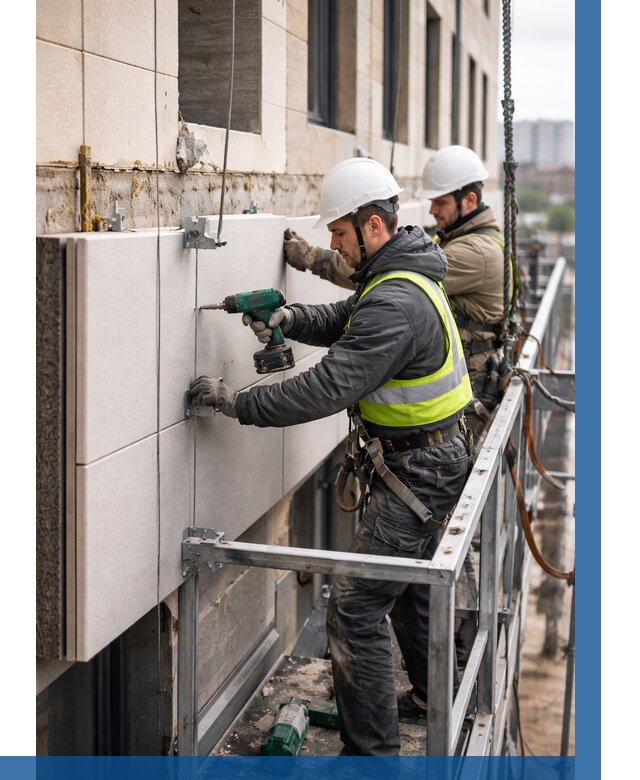 Монтаж фасадных термопанелей в Серпухове от 1524 р. | ВЫСОТНИК-Срп