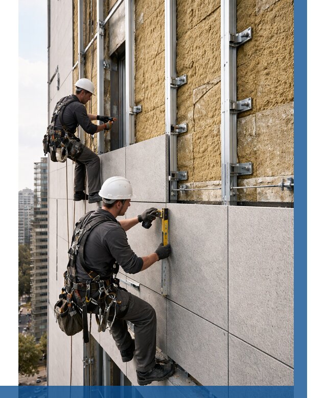 Монтаж вентилируемого фасада в Серпухове от 3556 р. | ВЫСОТНИК-Срп