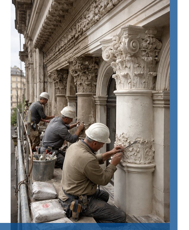 Реставрация фасадной лепнины в Серпухове от 2540 р. | ВЫСОТНИК-Срп