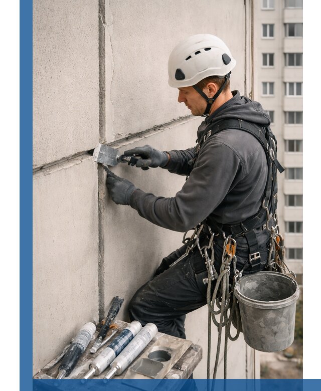 Ремонт межпанельных швов в Серпухове герметизация и восстановление