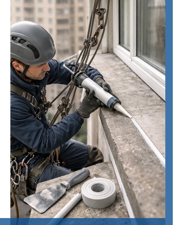 Герметизация балконного козырька в Серпухове от 4572 р. | ВЫСОТНИК-Срп