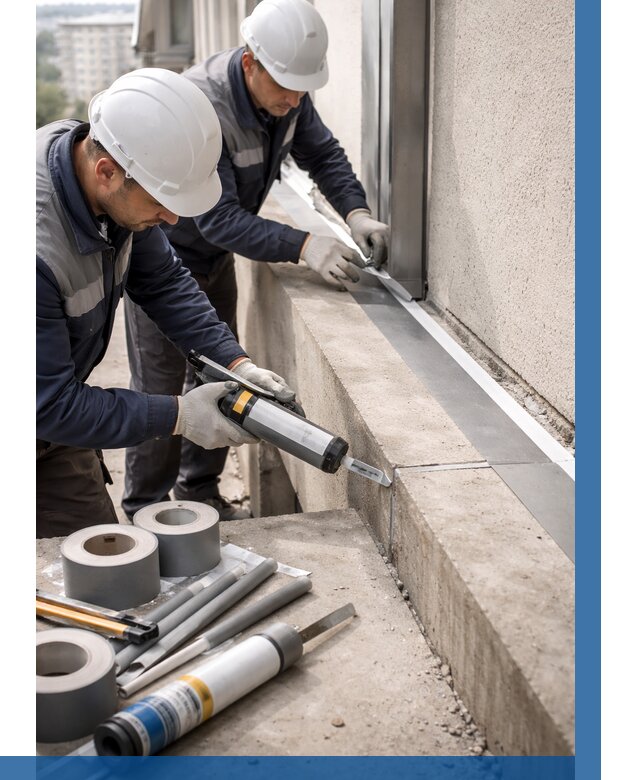 Герметизация примыкания балкона в Серпухове от 4572 р. | ВЫСОТНИК-Срп