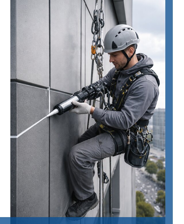 Герметизация стыков фасадных панелей в Серпухове от 6605 р.| ВЫСОТНИК-Срп