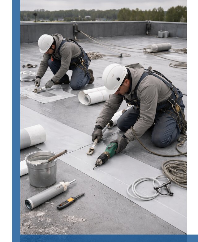 Ремонт мембранной кровли в Серпухове качественно и с гарантией