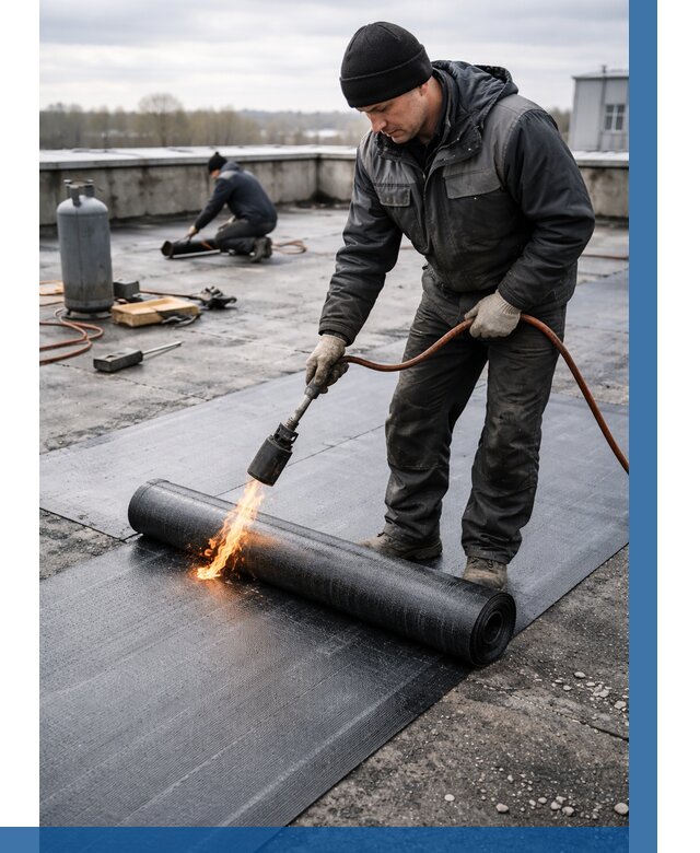 Ремонт наплавляемой кровли в Серпухове от 711 р. | ВЫСОТНИК-Срп