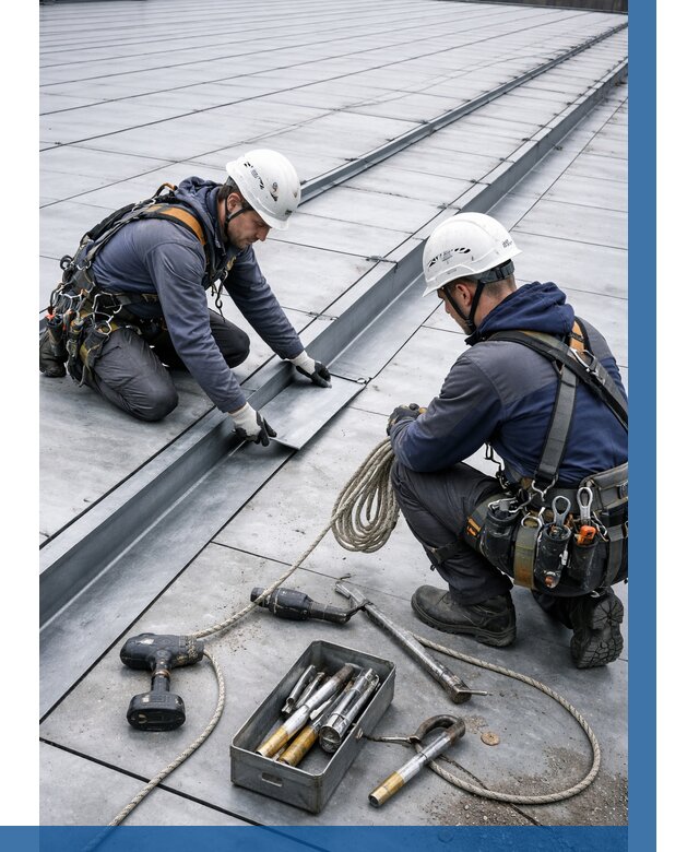 Ремонт фальцевой кровли в Серпухове от 711 р. | ВЫСОТНИК-Срп