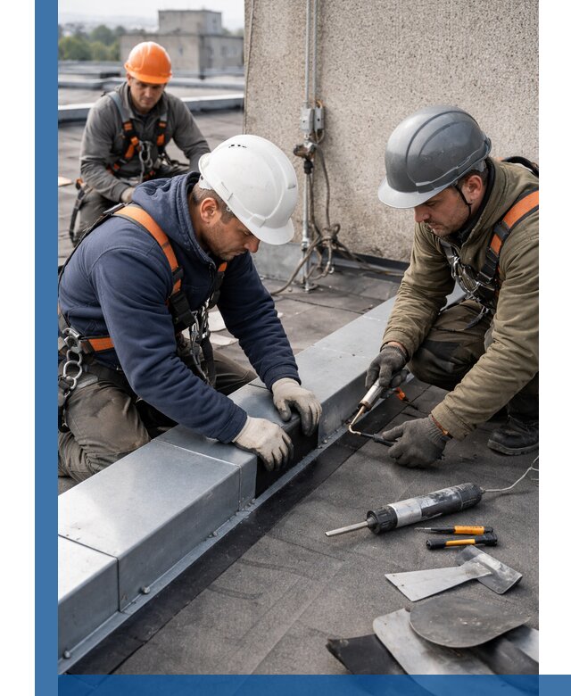 Ремонт кровельных примыканий в Серпухове профессионально