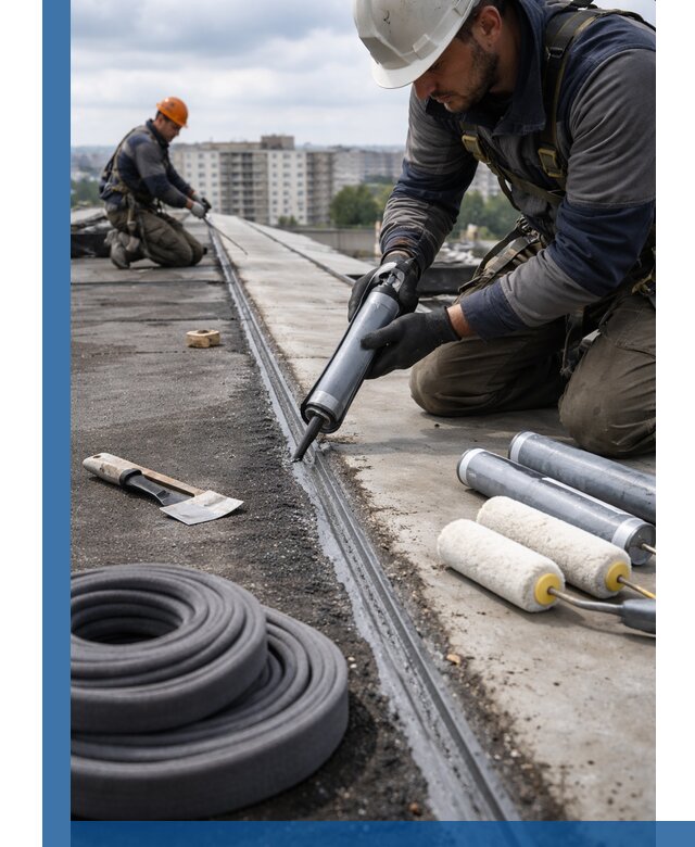 Герметизация швов кровли в Серпухове с гарантией герметичности