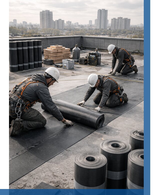 Монтаж мягкой кровли под ключ в Серпухове от 457 р. | ВЫСОТНИК-Срп