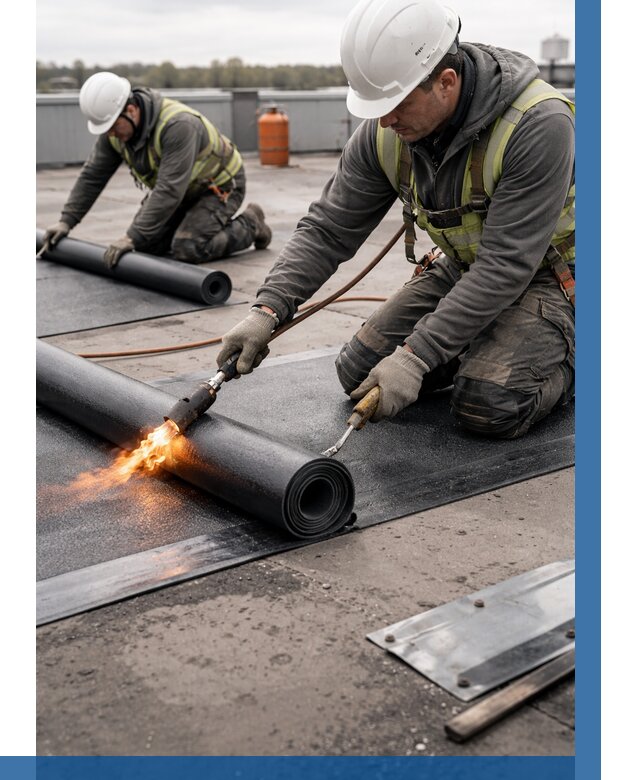 Монтаж наплавляемой кровли в Серпухове от 864 р. — ВЫСОТНИК-Срп