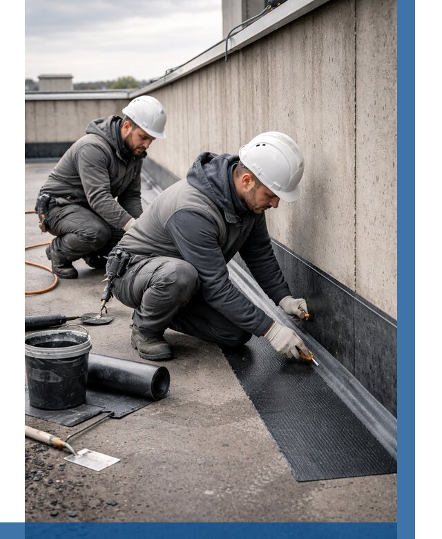 Гидроизоляция примыканий на кровле в Серпухове от 914 р. | ВЫСОТНИК-Срп