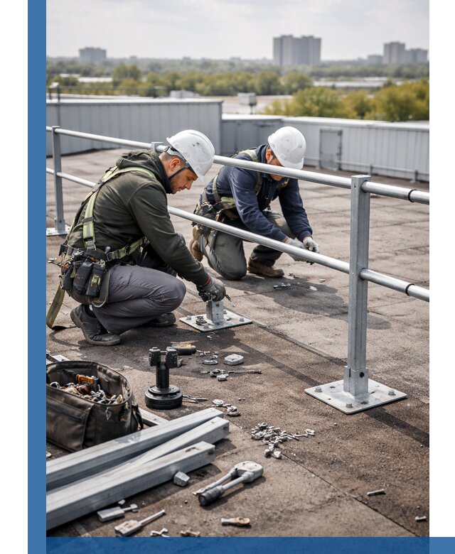 Монтаж кровельного ограждения в Серпухове под ключ с гарантией