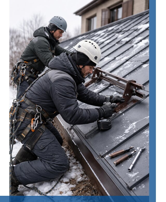 Монтаж снегозадержателей в Серпухове от 457 р. | ВЫСОТНИК-Срп