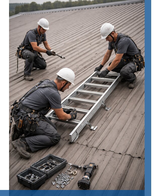 Монтаж кровельной лестницы в Серпухове от 4572 р. | ВЫСОТНИК-Срп