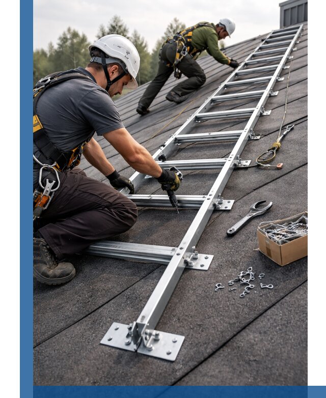Профессиональный монтаж кровельной лестницы в Серпухове под ключ