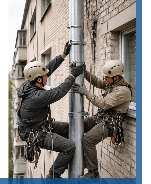 Замена водосточных труб в Серпухове от 6605 р. | ВЫСОТНИК-Срп