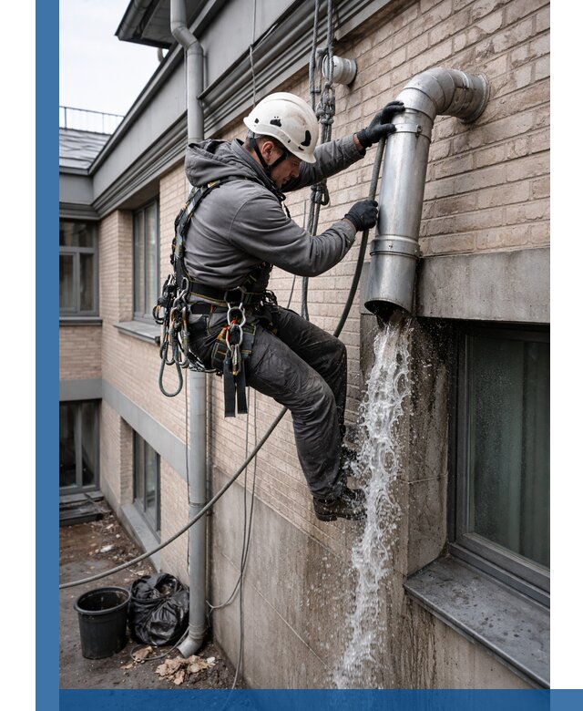 Профессиональная прочистка водосточных труб в Серпухове с гарантией