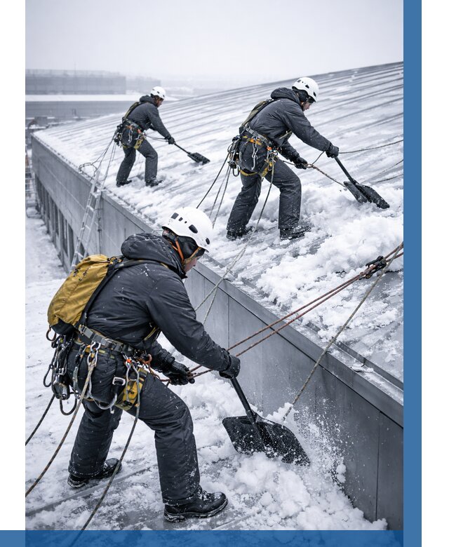 Очистка навесов от снега в Серпухове от 4572 р. | ВЫСОТНИК-Срп