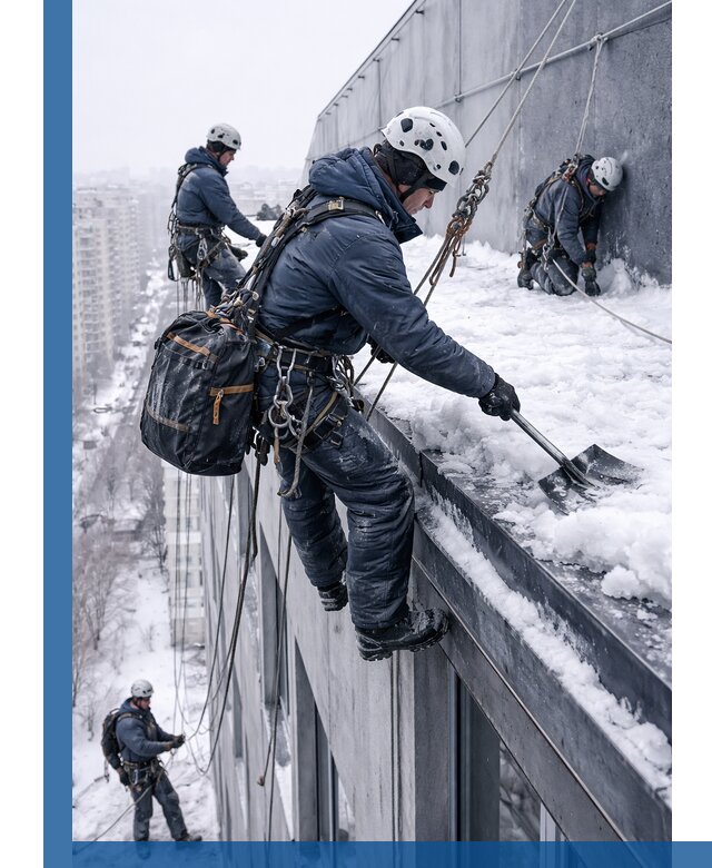 Абонентское обслуживание кровли зимой в Серпухове регулярный уход