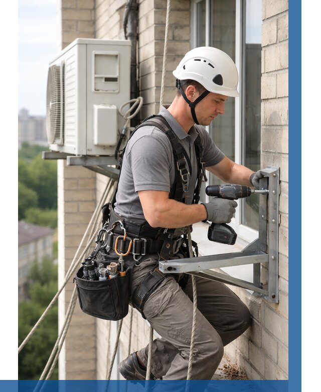 Установка кронштейнов кондиционера в Серпухове от 3556 р. | ВЫСОТНИК-Срп