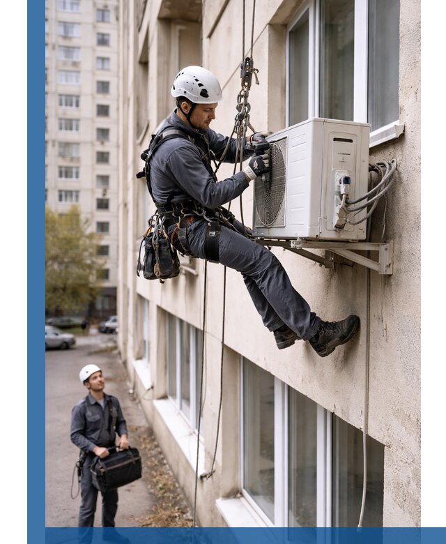 Демонтаж внешнего блока кондиционера в Серпухове профессионально