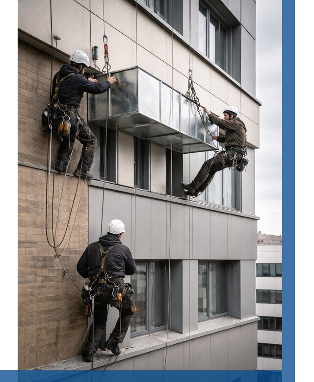 Монтаж воздуховодов на фасаде в Серпухове от 1524 р. | ВЫСОТНИК-Срп