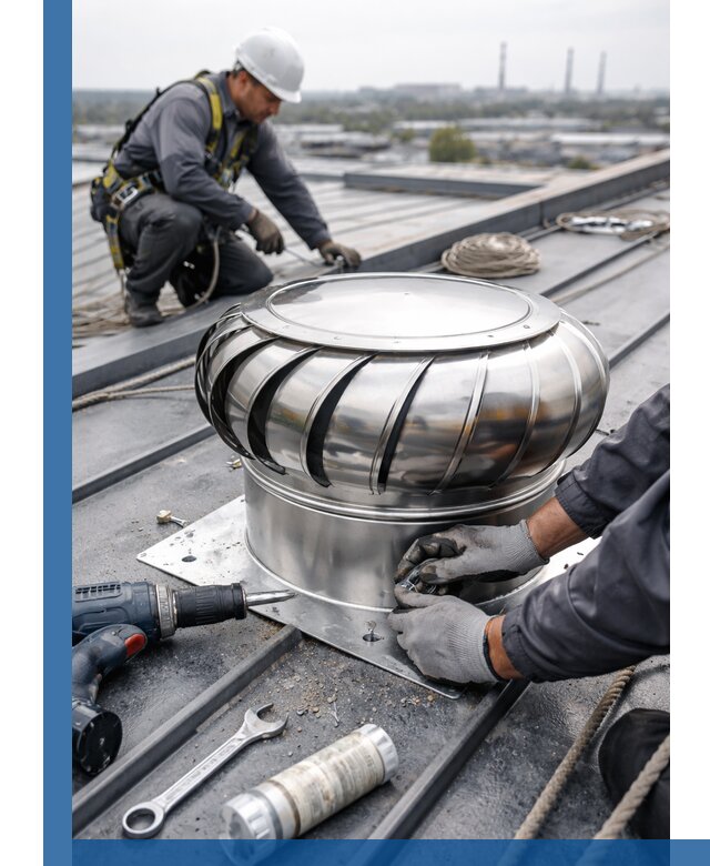 Установка дефлекторов на кровле в Серпухове профессионально