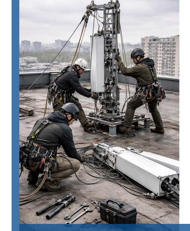 Демонтаж антенн на крыше зданий в Серпухове с гарантией