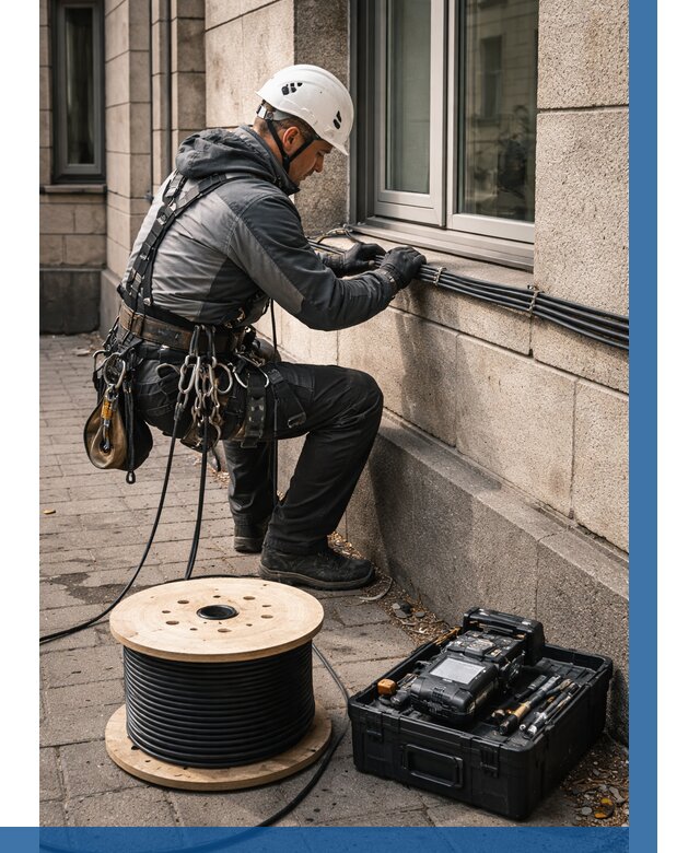 Прокладка оптоволоконного кабеля в Серпухове от 813 р. | ВЫСОТНИК-Срп