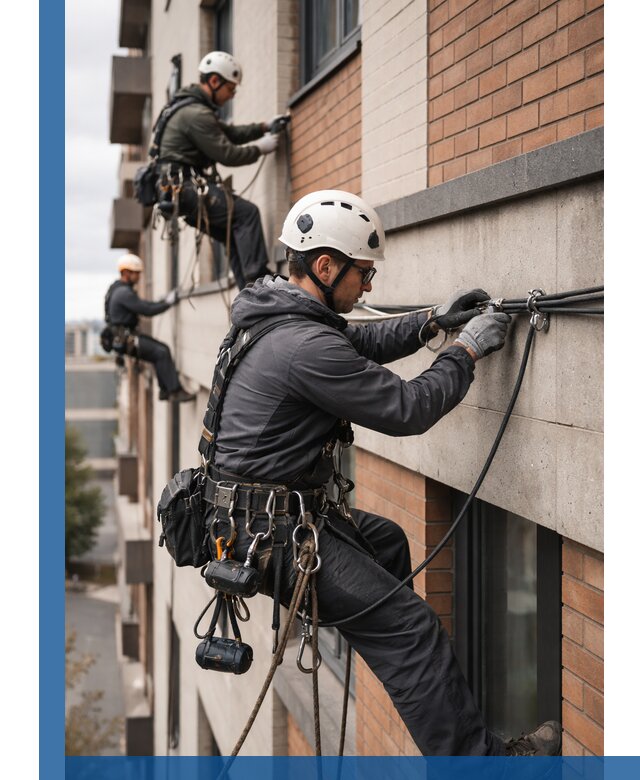 Крепление кабеля на фасаде монтаж и крепеж в Серпухове