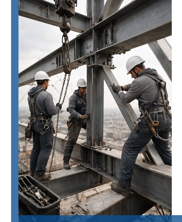 Профессиональный монтаж металлоконструкций на высоте в Серпухове