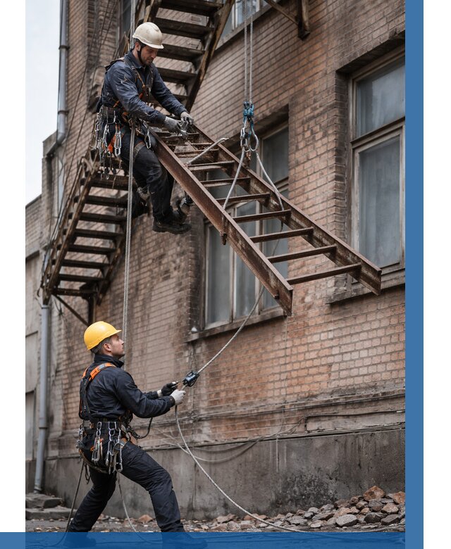 Демонтаж пожарной лестницы в Серпухове от 12193 р. | ВЫСОТНИК-Срп