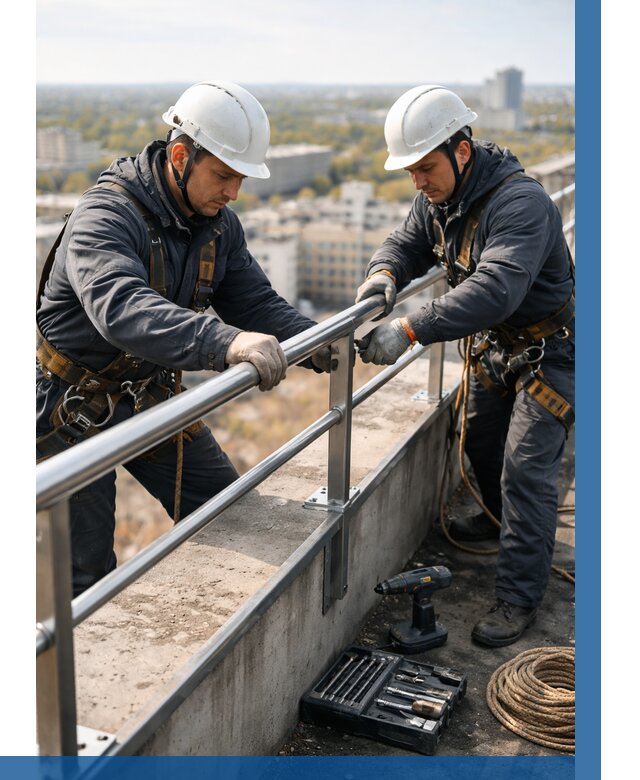 Монтаж перил на высоте в Серпухове от 2540 р. | ВЫСОТНИК-Срп