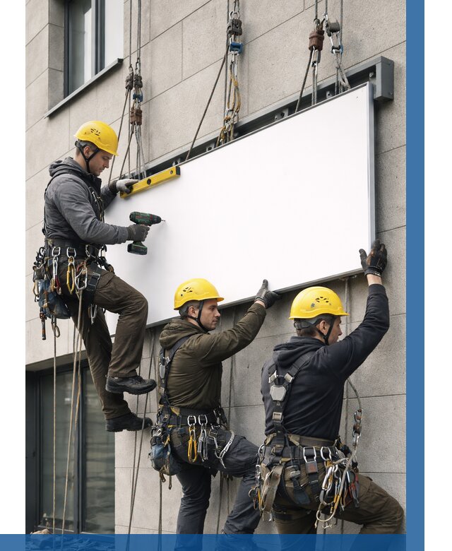 Монтаж рекламной вывески в Серпухове от 8129 р. | ВЫСОТНИК-Срп