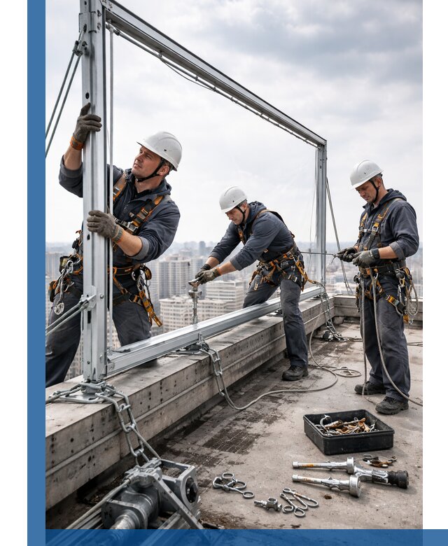 Монтаж крышных рекламных конструкций под ключ в Серпухове