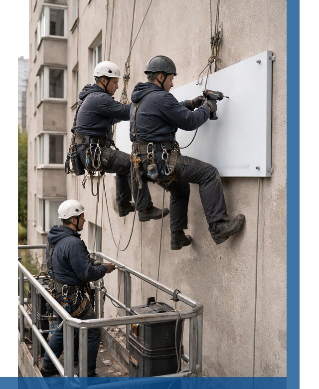 Монтаж табличек и указателей в Серпухове от 3556 р. | ВЫСОТНИК-Срп